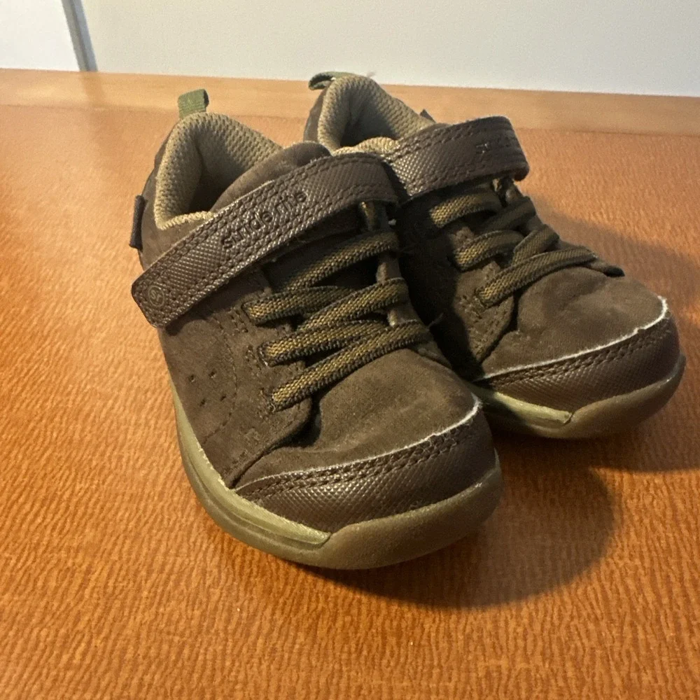 Stride Rite Made2Play Bonde‎ Sneakers Brown Baby Boys Size 6 Months Baby
